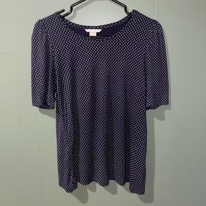 H&M Blue Polkadot Blouse / TShirt